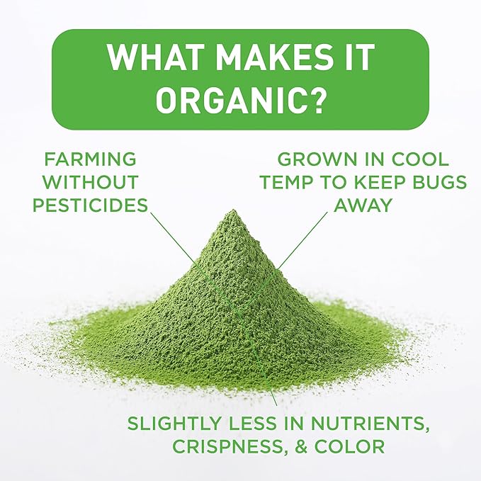 Aiya Certified USDA Organic Culinary Grade Matcha Green Tea Powder - Ideal for Baking, Lattes, Smoothies - Gluten-Free & Non-GMO - 100g Bag (3.52 oz)