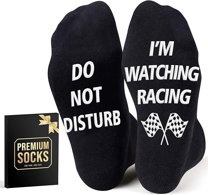VICRAZY Racing Car, Sport Car Socks for Men, Women - Formula 1 Gifts, Racing Socks, Stocking Stuffers for Men, Women