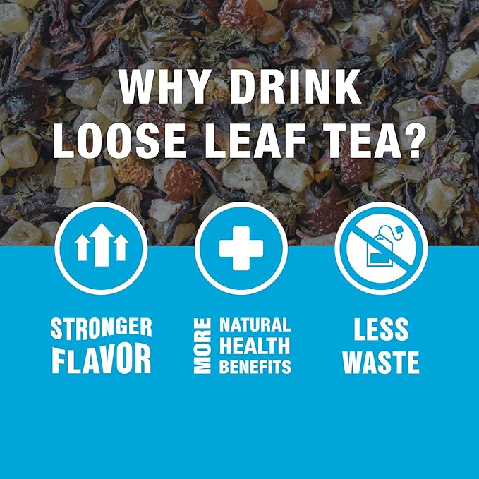 Tiesta Tea - Strawberry Lemonade, Loose Leaf, Strawberry Lemon Herbal Tea, Premium Non-Caffeinated Fruit Blend, Make Hot or Iced, Brews Up to 50 Cups, 4 Ounce Refillable Tin