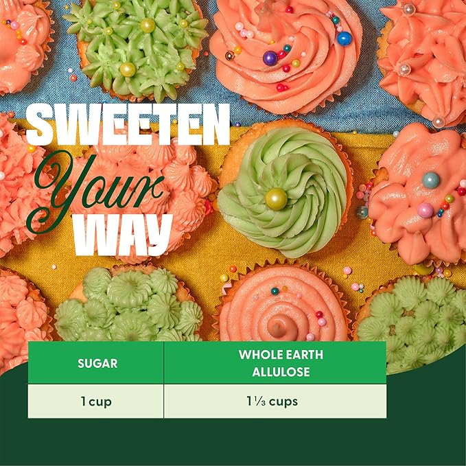 Whole Earth Zero Calorie Allulose Sweetener, Zero Calorie Sugar Substitute, Keto-Friendly, Non-GMO, No Erythritol, Erythritol-Free, Pouch, 12oz Pouch