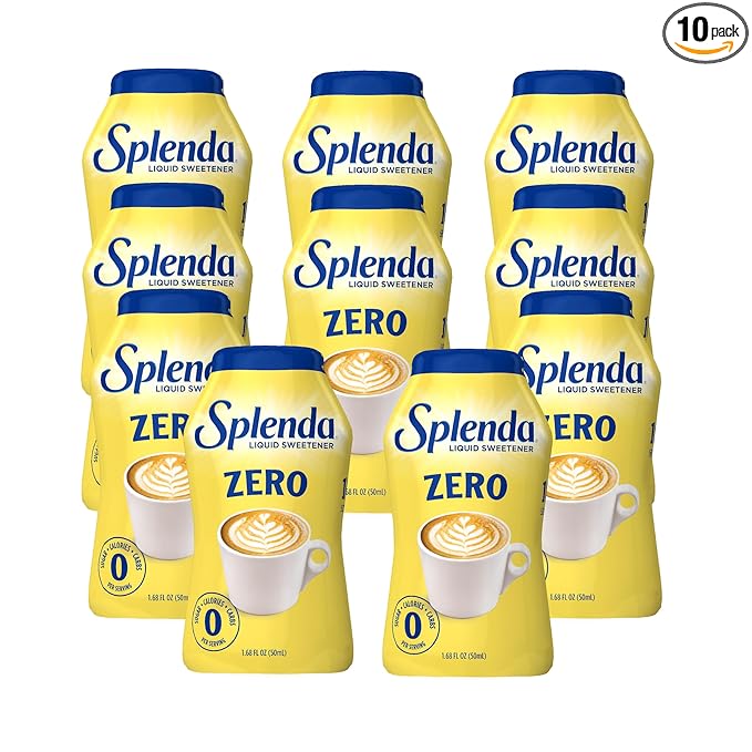 SPLENDA LIQUID Zero Calorie Sweetener drops, 1.68 Ounce Bottle (Pack of 10)