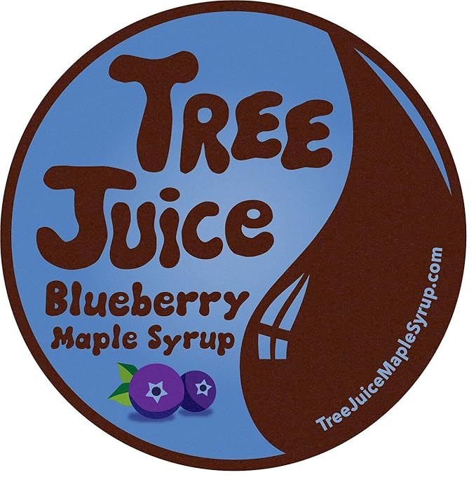 Tree Juice Blueberry Maple Syrup | 100% Pure Grade A Maple Syrup | All Natural, Non GMO, Vegan, Gluten Free, Vegetarian, Paleo | 12 Ounce Bottle