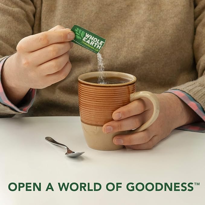 Whole Earth Sweetener Co. Stevia and Monk Fruit Sweetener, Erythritol Sweetener, Sugar Substitute, Zero Calorie Sweetener, 1,000 Stevia Packets (Packaging May Vary), 70.54 Ounce