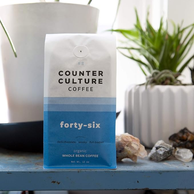 Counter Culture Coffee Forty-Six - Dark Roast, Organic, Sustainably Farmed, Kosher, Whole Bean Coffee, 12oz (1 Bag)