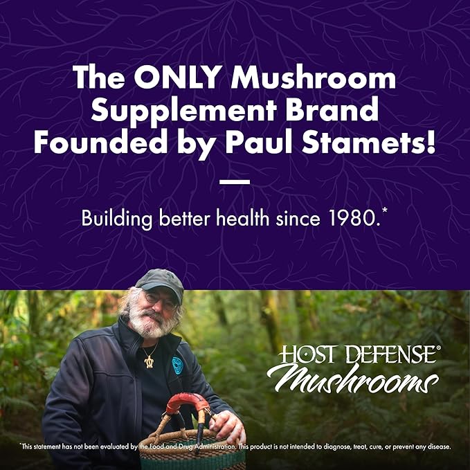Host Defense MyCommunity Capsules - 17 Species Blend Mushroom Supplement for Immune Support - Herbal Aid with Lion's Mane, Reishi. Chaga, Cordyceps, Turkey Tail & More - 120 Capsules