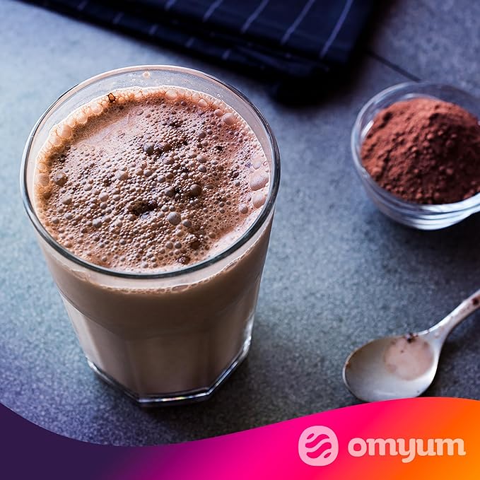 OMYUM SuperNatural Coffee Alternative (30 Servings) - Organic Superfood Adaptogen Mushroom Blend with Cacao, Lion’s Mane, Reishi, Cordyceps, Ashwagandha & L-Theanine - Calm Energy, Focus & Gut Health