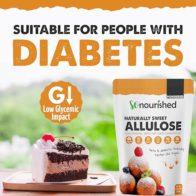 Allulose Sweetener Powdered - Keto Sugar Substitute - 0 Calorie, 0 Net Carb, Non-GMO (3 lb / 48 oz)