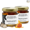 Truffletopia | Millefiori Honey with Summer Truffle | Infused with Real Black Truffles from Italy | Use for Cooking, Baking, Topping, Sauces | 4.2 Oz (2 Pack)