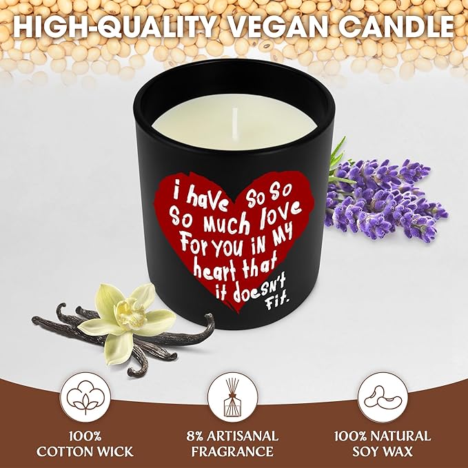 OASSIE Christmas Anniversary Wedding Gifts for Him - Long Lasting Vanilla Lavender Candles 10 oz - Birthday Gifts for Couple Him Her Boyfriend Girlfriend Husband Wife, Birthday Presents for Men Women
