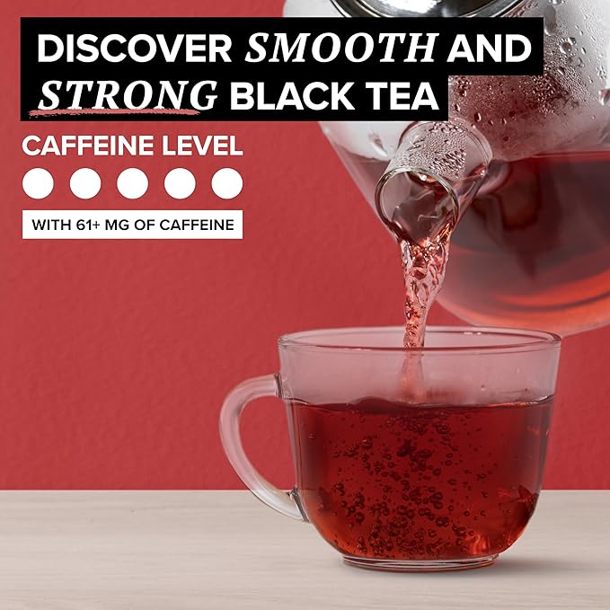 TAZO Organic Awake English Breakfast Black Tea, Black tea with Caffeine, 16 Total Bags