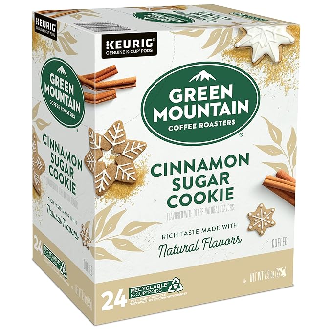 Green Mountain Coffee Roasters Cinnamon Sugar Cookie Keurig Single-Serve K-Cup Pods, Light Roast Coffee, 96 Count
