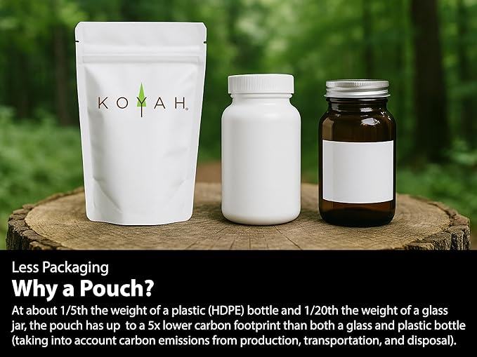 KOYAH - Organic Raspberry Powder 30 Servings (1 Scoop = 15 Raspberries), Freeze-Dried, Whole-Berry Powder, Equivalent to 450 Raspberries