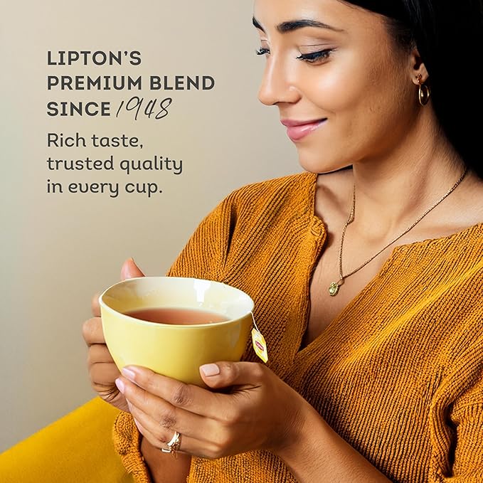 Lipton Yellow Label International Blend | Lipton Tea Bags |Black Tea| Premium Quality | 200 Grams (Pack of 1)