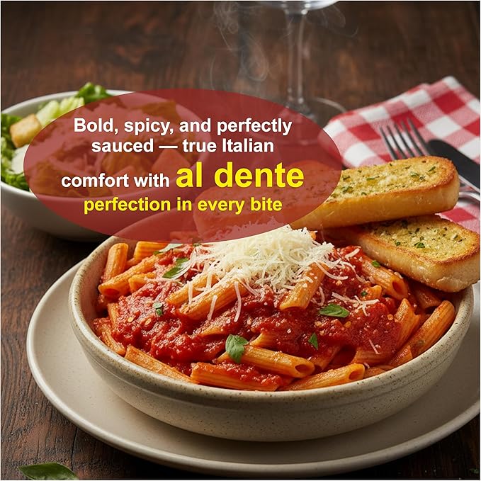 Pasta Zing Arrabbiata Pasta, Spicy Italian Al-Dente Fusilli, Ready in 1 Minute, Made with 100% Durum Wheat, 12.6g Protein 7g Fiber, Clean Label Shelf-Stable, 7.05 oz Pouch, Pack of 7