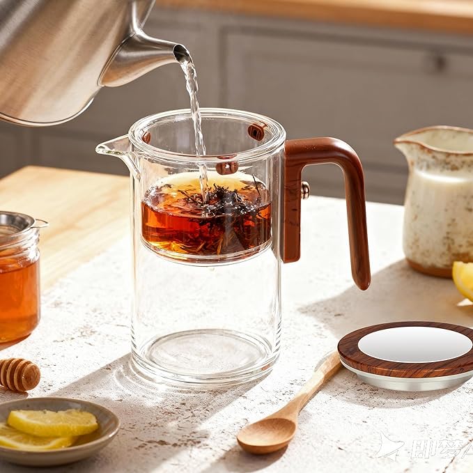 MACTANO Enchant Tea Pot, Magic Witchcraft Enchanted Glass Teapot with Infuser -600ML
