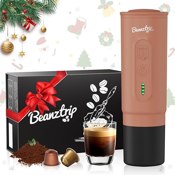 H02 PRO Portable Espresso Maker, Mini Electric Coffee Maker Compatible with Ground Coffee & NS Capsule, Christmas Gift, 20 Bar Travel Espresso Machine with Self-Heating for Camping, RV