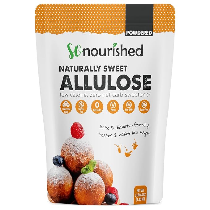 Allulose Sweetener Powdered - Keto Sugar Substitute - 0 Calorie, 0 Net Carb, Non-GMO (3 lb / 48 oz)