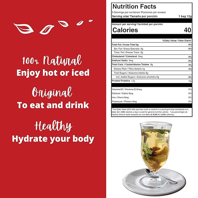 Alibú Dried Fruit Tea Infusions - Passion - Pineapple, Goldenberry, Passion Fruit | Water Infusions Dried Fruit - Box of 2.12 oz (Passion)