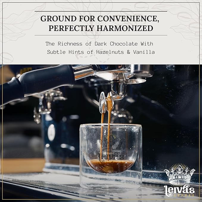 Leiva’s Medium Roast Espresso Ground Roasted to Order, Micro-Lot Guatemalan Coffee Beans – Don Armando Espresso Coffee Ground w/Chocolate, Citrus & Hazelnut Notes - Smooth, Low Acidity Roast (2 Pack)