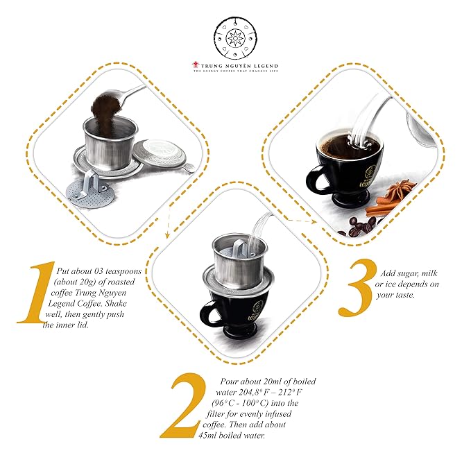 TRUNG NGUYEN COFFEE Creative 5, Ground Coffee, 100% Arabica, 8.8 Ounce, Medium Roast, Bright and Flavorful