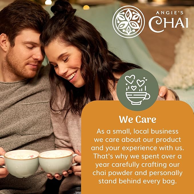 Angie's Chai Sweet & Spicy Organic Instant Chai Tea Powder - Made in USA, Delicious Spiced Chai Powder Mix, 30 Servings, 80 Calories, Handcrafted, Free of Artificial Ingredients, Natural Indian Spice