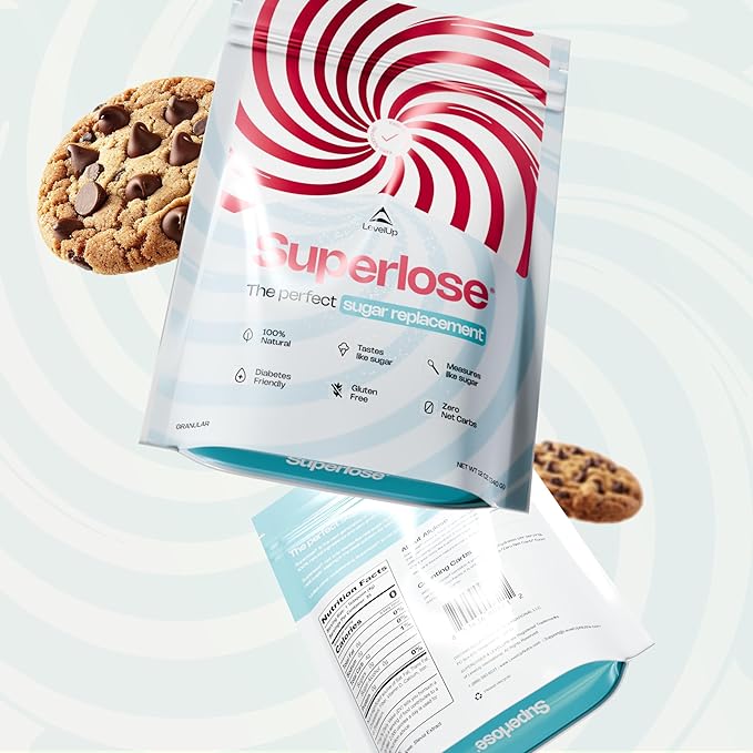 Superlose | The Superior Allulose | Keto Sugar Alternative | 100% Natural No Bitter Aftertaste | Zero Net Carb Sweetener | Ketogenic and Diabetic Approved Sugar Replacement (12oz)