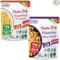 Pasta Zing Variety Pack Pasta – Ready to Eat Meals | 4x Spaghetti, 3x Farfalle | Vegan Microwave Pasta in 60 Sec | Ideal for Easy Dinner or Emergency Food | Made with Durum Wheat 7-Pack, 7.05 Oz Each