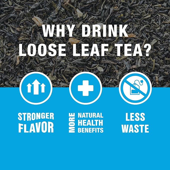 Tiesta Tea - Chinese Jasmine, Loose Leaf, Classic Jasmine Green Tea, Premium Blend, Medium Caffeinated, Make Hot or Iced Brews Up to 200 Cups, 16 Ounce Resealable Bulk Pouch