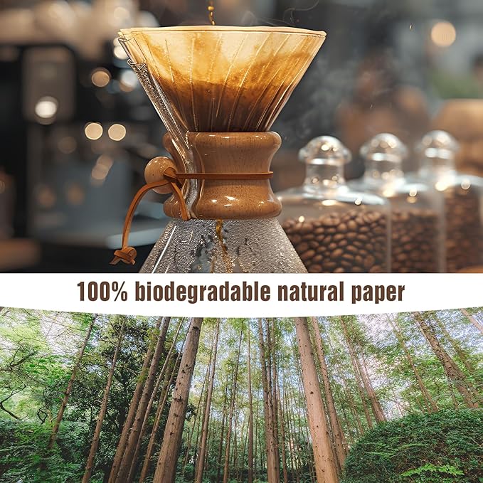 200 Count Cone Coffee Filters #4, Clinuse Unbleached Size 04 Coffee Filters 8-12 Cup, Disposable Natural Paper Filters, No.4 Cone Filters for Ninja, Pour Over and Drip Coffee Maker