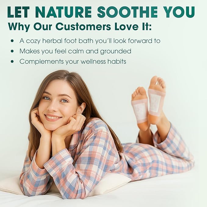 Lavitali, Bamboo Vinegar Foot Pads | 60 Pieces | Odor Control, Relaxation, Keep Warm for Soles| Breathable, Daily Natural Herbal Pads