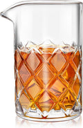 LIGHTEN LIFE Cocktail Glass, 20 oz Crystal Mixing Beaker, Old Fashioned Bar Stirring Glass