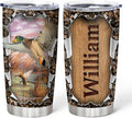 Hyturtle Personalized Stainless Steel Tumblers 20Oz, 30Oz With Lid - Mallard Duck Hunting Camo Tumbler Cup with Lid, Double Wall Vacuum Thermos Insulated, Gifts For Women, Men, Christmas, Birthday