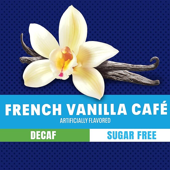 Maxwell House Instant Cafe-Style Beverage Mix, Decaf and Sugar Free, Easy to Prepare, 1 Canister, for Quick Morning Coffee or Afternoon Treat, French Vanilla Cafe, Kosher Dairy, 4.3 oz