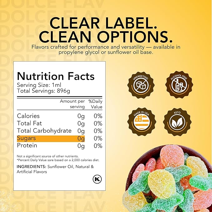 Dolce Flav Pineapple Flavoring – 32 oz. – Premium Oil-Based Extract for Chocolates, Frostings, Baked Goods & Confections | Tropical Flavor for Bakeries & Candy Makers