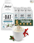 Elmhurst 1925 French Vanilla Oat Creamer - 16 Ounce (Pack of 6) Dairy-Free, Vegan, Kosher, Low Sugar, Shelf Stable Creamer Made with Water & Oat Grains for Healthier, Simpler Plant Based Alternatives