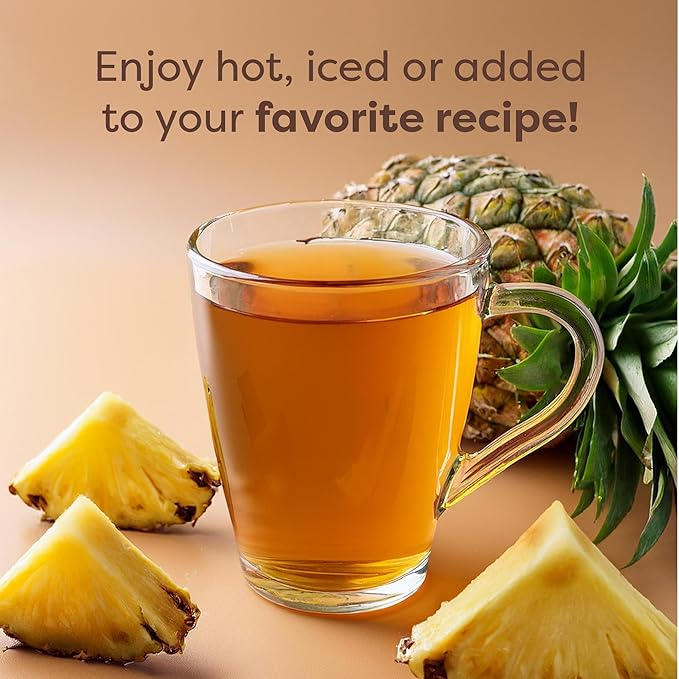 Waka Instant Green Tea Mix, Pineapple Flavored - 100% Tea Leaves, No Additives, Unsweetened Tea Powder in Bulk Pouch – Easy Quick Hot and Iced Teas, Up to 200 Cups (4.5oz)