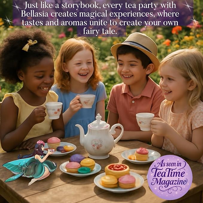 Bellasia Tea Blueberry Pie for Kids Using Real Fruit Pieces - Caffeine Free Herbal Tea Blend with Real Ingredients & Balanced Flavor- Add Loose Leaf Tea to Your Child’s Routine for A Fun & Tasty Drink