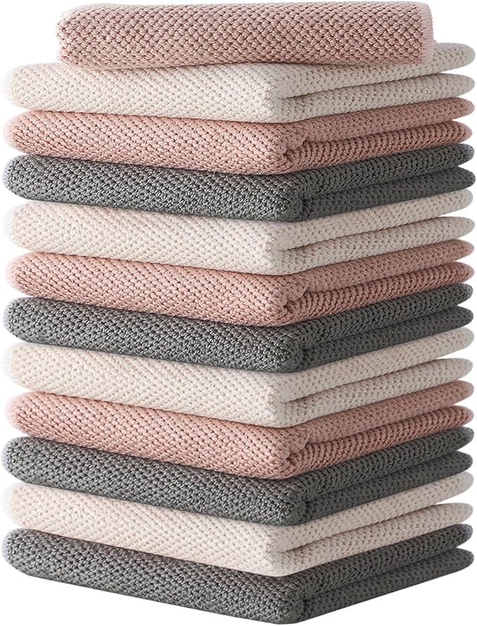 12Pack Barista Towels, Barista Microfiber Cloths, Coffee Cleaning Accessories for Espresso Machine, Steam Wand, Countertop,12”x12”