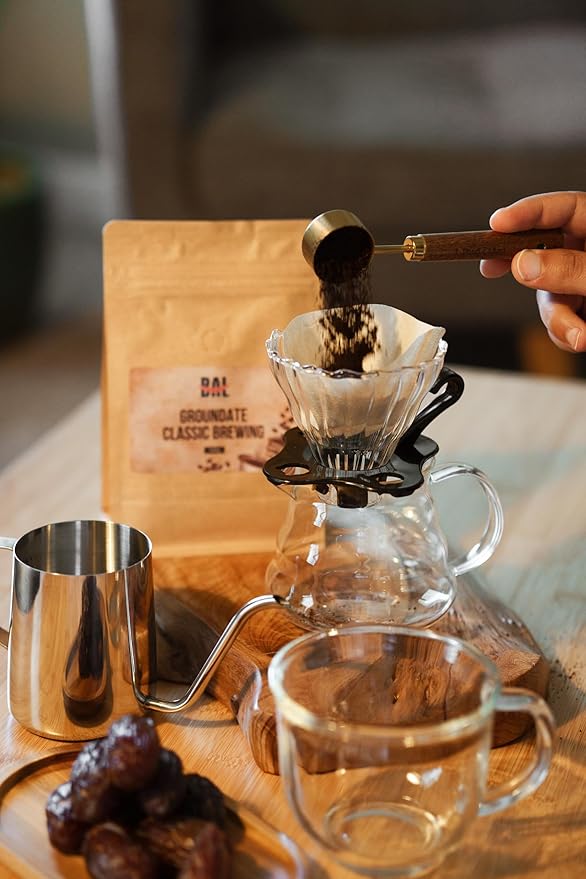 BAL Coffee Alternative Groundate - 12 oz /340 g | Caffeine-Free & Vegan-Friendly | Coffee Substitute Brews & Tastes like Original | Smooth Grind Crafted from Date Seeds | Rich & Smooth flavor