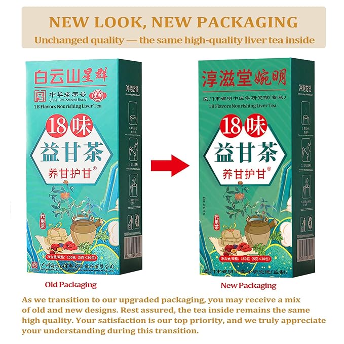 Daily Liver Care Tea, 18 Flavors Liver Tea with 18 Different Herbs for Better Liver, Natural Herbal Tea for Liver (2 Boxes 60 Bags)