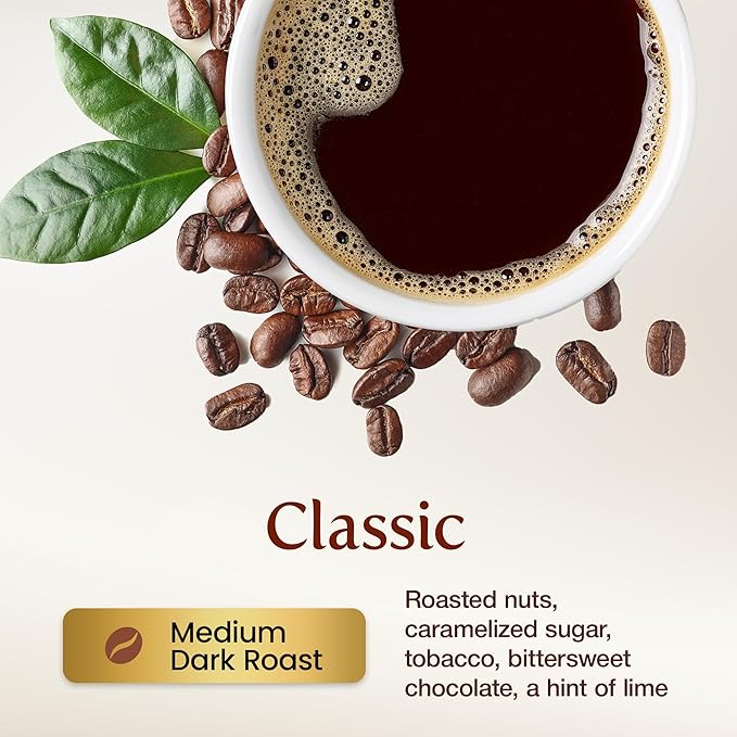 KONA EARTH - 100% Kona Coffee, Classic Medium Dark Roast, Whole Bean, 1 lb (16oz) Farm-Direct Authentic Hawaiian Kona Coffee beans from Hawaii’s Big Island, Small-Batch Roasted