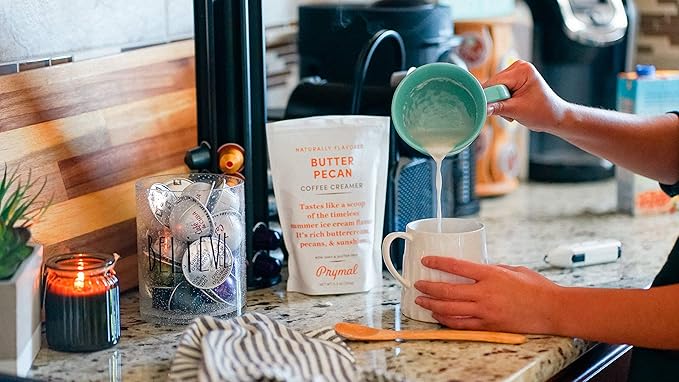PRYMAL Coffee Creamer - Keto, Sugar Free, Non Dairy, Low Carb (Butter Pecan) Non Refrigerated Powder with MCT oil 11.3oz Bag