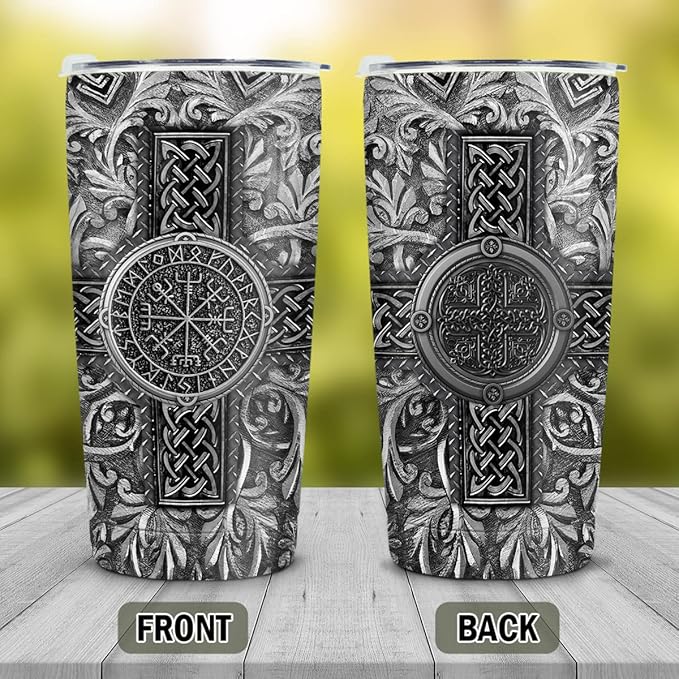 winorax Viking Gifts For Men Dad Nordic Vikings Tumbler 20oz Stainless Steel Insulated Tumblers Coffee Travel Mug Cup Gift For Fathers Day Birthday Christmas