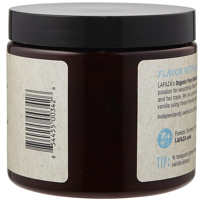 LAFAZA Organic Madagascar Bourbon Pure Ground Vanilla Bean Powder, 8oz
