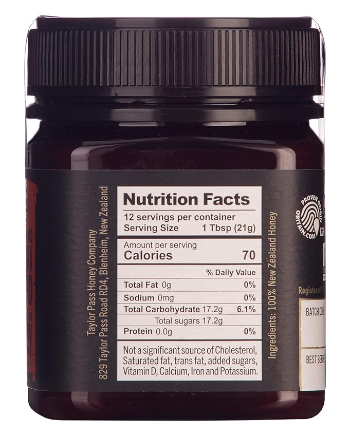 Taylor Pass Honey Co Manuka Honey Blend | Non-GMO New Zealand Honey in BPA-Free Jar | Sustainable Manuka Honey Blend | 8.83oz