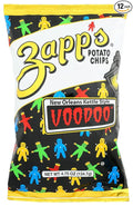 Zapp's New Orleans Kettle-Style Potato Chips,Voodoo, 4.75 oz, 12 Pack