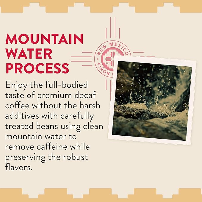 New Mexico Piñon Coffee Naturally Flavored Coffee (Traditional Piñon Whole Bean Decaf, 2 pound)
