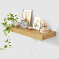 30 Inch Floating Shelves | 12 Inch Deep Oak Floating Shelves | 30" W x 12" D Rustic Wood Shelves for Wall | Deep Oak Shelves for Living Room Bathroom Laundry Room Kitchen