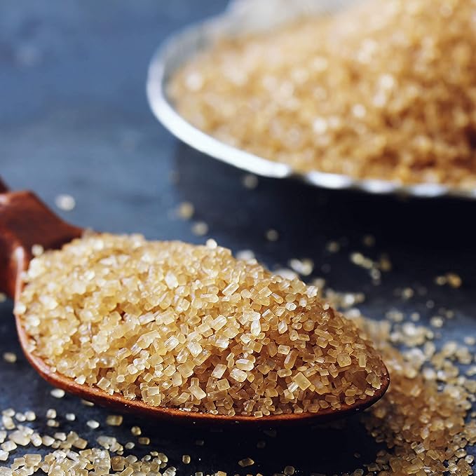 Karibbean Flavours Culinary Demerara Golden Brown Cane Sugar (2lb) | Non GMO | All Natural | Genuine From Demerara Guyana Where It Was Created