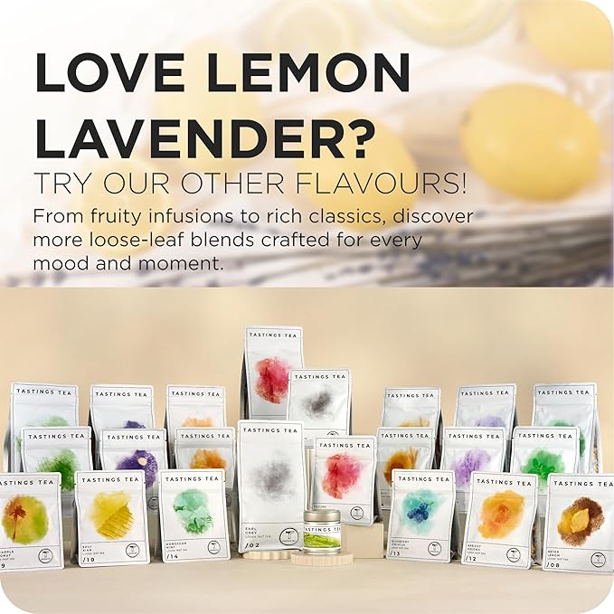Tastings Tea Lemon Lavender Blend - 2.2oz Loose Leaf | Medium Caffeine Levels